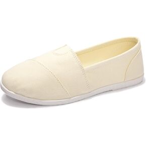 Women Slip on Loafer Flat Shoes Soft Daily Slip-on Casual Sneaker Classic Flats Breathable Women’s Loafers Canvas Walking Shoes Flats Comfortable for Women to Wear Daily