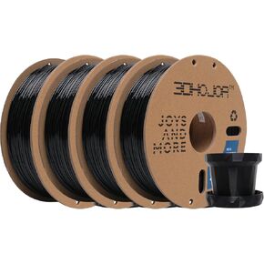 PETG Filament 1.75mm 3D Printing Filament 1kg*4 Bundle 3D Filament 1.75mm Dimensional Accuracy +/- 0.03mm Non Tangling Non Clogging,Print with Most 3D Printers-4Pack Black