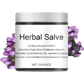 Organic Herbal Salve 4oz - Comfrey Organic Herbal Salve Cream Ointment