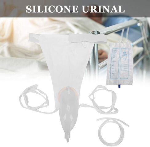 ZJchao Silicone Urine Collection Bag, Breathable Leakage‑Proof Reusable Elderly Bed Incontinence Urinal Bag for Men Women(Elderly) in Saudi Arabia