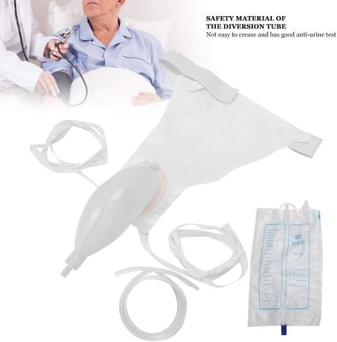 ZJchao Silicone Urine Collection Bag, Breathable Leakage‑Proof Reusable Elderly Bed Incontinence Urinal Bag for Men Women(Elderly) in Saudi Arabia