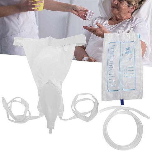 ZJchao Silicone Urine Collection Bag, Breathable Leakage‑Proof Reusable Elderly Bed Incontinence Urinal Bag for Men Women(Elderly) in Saudi Arabia