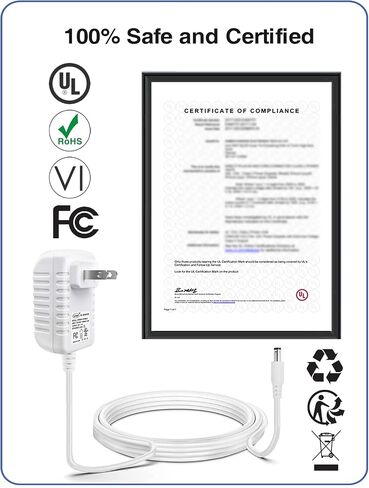 [مدرج في قائمة UL] VOLTKARE 9V 1000mA /800mA مزود طاقة دواسة الجيتار لدواسة تأثيرات BOSS PSA، والتشويه، ولوحة مفاتيح Casio، ودواسة تكبير جيتار متعددة التأثيرات، مركز سلبي in Kuwait