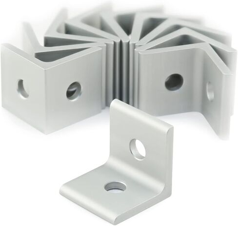 8020, 4108, 10 Series Aluminum LITE 2 Hole Inside Corner Bracket 90 Degree Angle Bracket for T Slot Extruded Extrusion 80/20 (25, Clear Anodize) in Saudi Arabia