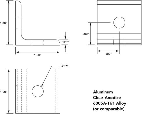 8020, 4108, 10 Series Aluminum LITE 2 Hole Inside Corner Bracket 90 Degree Angle Bracket for T Slot Extruded Extrusion 80/20 (25, Clear Anodize) in Saudi Arabia