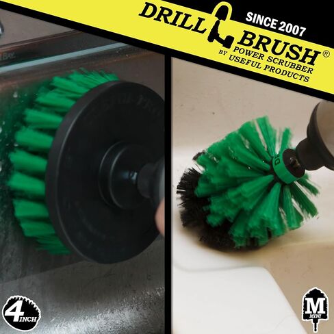 Powerful Cleaning Tools - Smokers and Grills - Electric Spin Scrubber Drill Set for Grill Cleaning - Stainless Steel Scrubber Drill Brush Set - Backyard Accessories Nylon Grill Brush Drill Attachment in Saudi Arabia