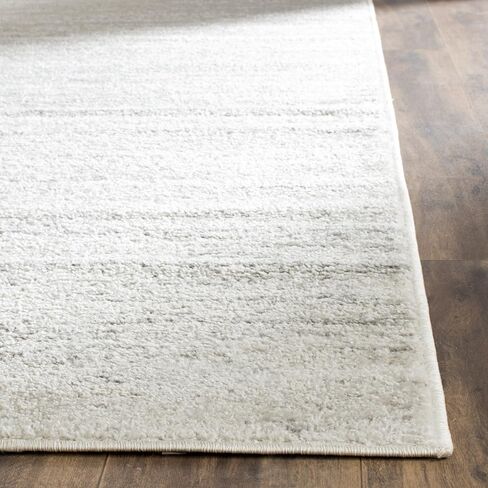 SAFAVIEH Adirondack Collection Area Rug - 7' Square, Ivory & Silver, Modern Ombre Design, Non-Shedding & Easy Care, Ideal for High Traffic Areas in Living Room, Bedroom (ADR113B) in Saudi Arabia