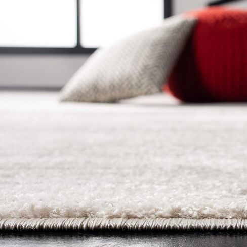 SAFAVIEH Adirondack Collection Area Rug - 7' Square, Ivory & Silver, Modern Ombre Design, Non-Shedding & Easy Care, Ideal for High Traffic Areas in Living Room, Bedroom (ADR113B) in Saudi Arabia