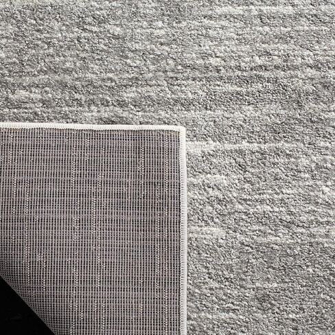 SAFAVIEH Adirondack Collection Area Rug - 7' Square, Ivory & Silver, Modern Ombre Design, Non-Shedding & Easy Care, Ideal for High Traffic Areas in Living Room, Bedroom (ADR113B) in Saudi Arabia