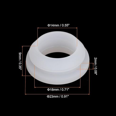 MECCANIXITY 4 قطع من المطاط المفاجئة جروميت ثقب التوصيل جبل ضياء 18 مم معرف 14 مم ارتفاع 9 مم عرض الأخدود الضيق 2 مم ختم مضاد للخدش لأنابيب كابل صندوق كهربائي شفاف in Kuwait