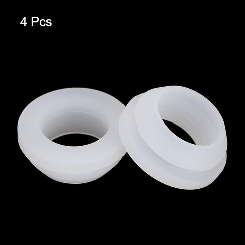 MECCANIXITY 4 قطع من المطاط المفاجئة جروميت ثقب التوصيل جبل ضياء 18 مم معرف 14 مم ارتفاع 9 مم عرض الأخدود الضيق 2 مم ختم مضاد للخدش لأنابيب كابل صندوق كهربائي شفاف in Kuwait