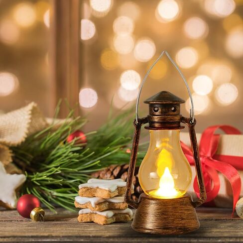 12Pcs LED Mini Vintage Lantern Decor Indoor Decorative Outdoor Hanging Lantern Decorative Small Candle Lanterns Farmhouse Decor for Wedding Centerpiece,Halloween,Christmas,Farmhouse Decorative in Saudi Arabia