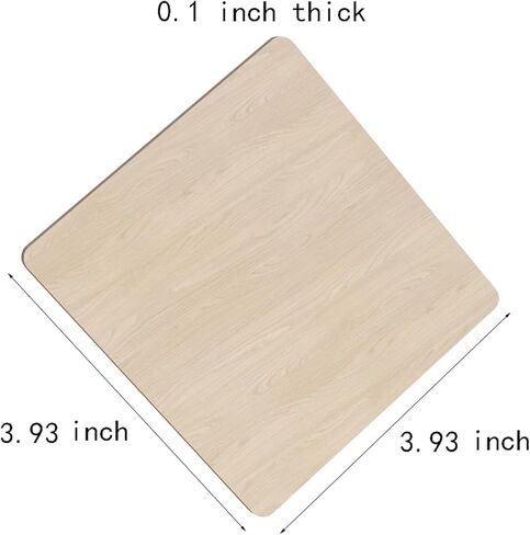 40 قطعة 2.7 × 2.7 بوصة قطع خشبية غير مكتملة، شرائح خشبية طبيعية فارغة مربعة مع زاوية مستديرة لطلاء الحرف اليدوية، بلاط الخربشة، تزيين الحائط in Kuwait