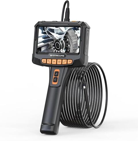 Borescope,Dual Lens Endoscope Camera with Light,5" IPS Screen IP67 Waterproof Sewer Camera Borescope, 360° Rotation Pipe Camera for for Wall, Plumbing, Automotive,Gift for Men (16.5FT) in Saudi Arabia