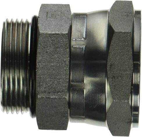 Brennan Industries 6402-20-20-O تركيب أنبوب فولاذي مستقيم، 1-5/8"-12 SAE ORB × 1-5/8"-12 خيط SAE، 1-1/4" رئيس حلقة O ذكر × 1- 1/4 بوصة دوارة JIC أنثى in Saudi Arabia