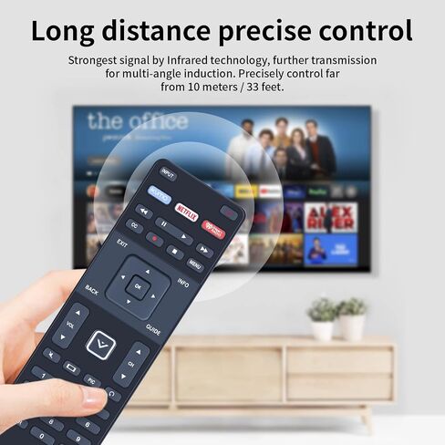لوحة مفاتيح XRT500 QWERTY مع جهاز تحكم عن بعد بديل للضوء الخلفي متوافق مع Vizio TV M43-C1 M49-C1 M50-C1 M55-C2 M60-C3 M80-C3 M322I-B1 M422I-B1 M492I-B2 M502I-B1 M552I-B2 M602I-B3 in Kuwait