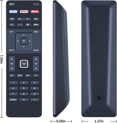 لوحة مفاتيح XRT500 QWERTY مع جهاز تحكم عن بعد بديل للضوء الخلفي متوافق مع Vizio TV M43-C1 M49-C1 M50-C1 M55-C2 M60-C3 M80-C3 M322I-B1 M422I-B1 M492I-B2 M502I-B1 M552I-B2 M602I-B3 in Kuwait