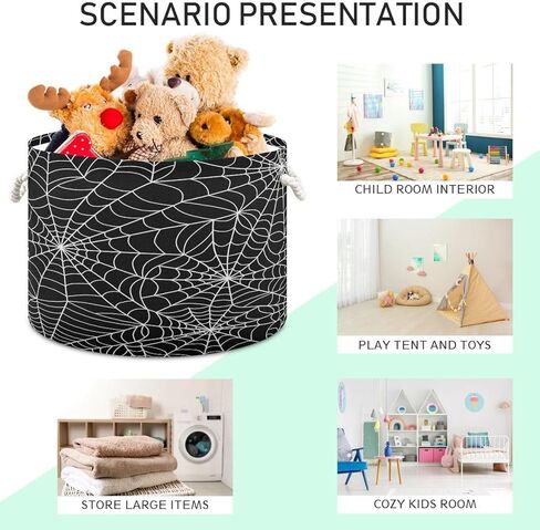 شجرة عيد الميلاد سلة التخزين الغسيل الحضانة سلة قماش قابلة للطي التخزين المنظم بن مع مقبض للملابس الكتب غرفة اللعب ديكور in Kuwait