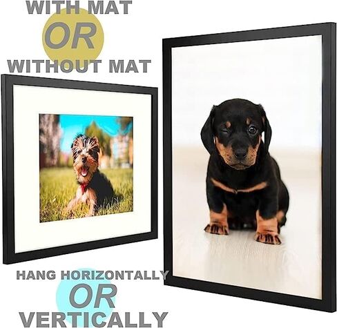 Picture Frames 8x10 Picture Frame Set of 3, Made of High Engineered Wood for 5x7 with Mat or 8x10 Without Mat, Table Top and Wall Mounting Decor,Wall Gallery Photo Frames(Black) in Saudi Arabia