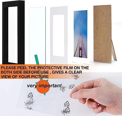 Picture Frames 8x10 Picture Frame Set of 3, Made of High Engineered Wood for 5x7 with Mat or 8x10 Without Mat, Table Top and Wall Mounting Decor,Wall Gallery Photo Frames(Black) in Saudi Arabia
