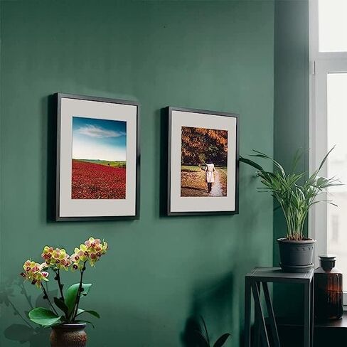 Picture Frames 8x10 Picture Frame Set of 3, Made of High Engineered Wood for 5x7 with Mat or 8x10 Without Mat, Table Top and Wall Mounting Decor,Wall Gallery Photo Frames(Black) in Saudi Arabia