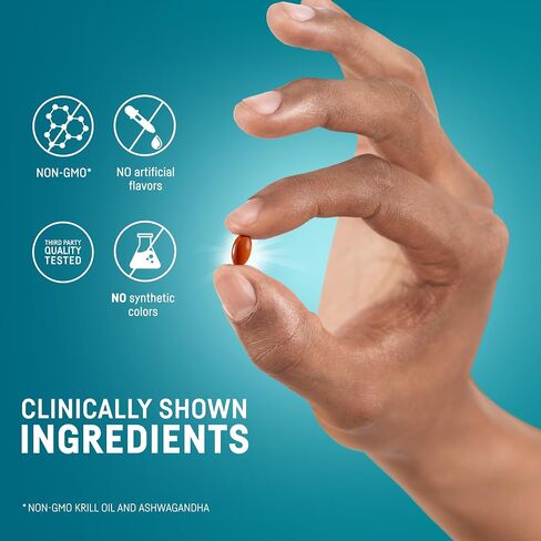 Kori Krill Kori Mind & Body Omega-3 Oil Omega 3, Brain Supplements for Memory and Focus, Lutein, Zeaxanthin, B12, Tumeric Curcumin, 80 Softgels in Saudi Arabia