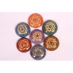 WholesaleGemShop Chakra Stones Double Terminated Set Reiki Healing Crystal Gift Metaphysical Wellness Positive Energy Feng Shui Mediatation Protective Health and Chakra Spiritual in Kuwait