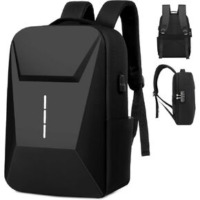 JUMO CYLY Hard Shell Laptop Backpack 15.6 Inch, Expandable Business Travel Computer Backpack for Men Women Water-resistant Gaming Daypack
