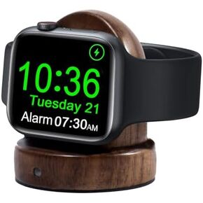 New iWatch Charger Fast Charging, Portable Wireless Charger Stand for Apple Watch 9/8/7/6/5/4/3/2/1/Se/Se2/Ultra/Ultra 2/(49/45/44/42/41/38), USB C Apple Watch Charging Dock Bamboo,Gift for Mom Dad