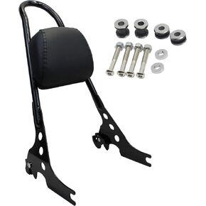 YTSMOTO Detachable Upright Sissy Bar W/Pad Fits for Harley Sportster XL883C 883R XL1200R 1200C 1200S XLH883 XLH1200 2004-2023