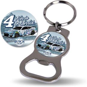 Kevin Harvick No.4 2024 Team Logo NASCAR Metal Bottle Opener W/Key Ring –Lightweight but Durable to Last –Ideal for Parties, Tailgating, Beach or Pool –Great Pocket Size Gift for Dad, Mom or Any Fan