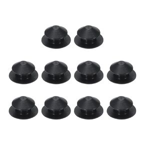 uxcell 10pcs Hole Plug 1/2 Inch (12mm) Button Plugs Fit for 8mm Hole, Snap in Locking Hole Tube Plug Silicone Tube Waterproof Plug Tube Plug, Black
