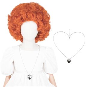 Aicos Brown Princess Curly Wigs with Buns Long Wavy Synthetic Halloween Costume Party Cosplay Wig Wave for Kids Girls