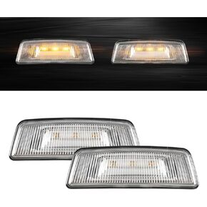 2 PCS LED Side Turn Signal Light Front Fender Marker Indicator Light Fits for Peterbilt 567 2014-up Bright Full LED Driver and Passenger Side