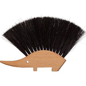 Redecker Hedgehog Table Brush, Natural Horsehair Bristles, 4-1/2 x 5-1/2 inches, Versatile Hand Brush in a Decorative Shape, Made in Germany