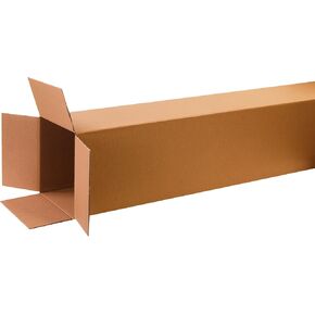 PARTNERS BRAND 12 x 12 x 60 Corrugated Cardboard Boxes, Tall 12"L x 12"W x 60"H, Pack of 10 | Shipping, Packaging, Moving, Storage Box for Home or Business, Strong Wholesale Bulk Boxes