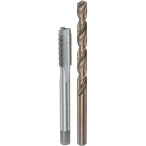 uxcell Tap & Bit Sets, M8 x 0.75 H2 Left Hand Straight Flute Machine Thread Milling Tap, 7.2mm M35 Cobalt High Speed Steel (HSS-CO) Twist Drill Bit