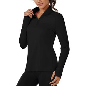 TACVASEN Women's Quarter Zip Pullover Fleece Lined Golf Shirt Long Sleeve Workout Tops Athletic Sweatshirt for Women