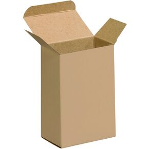 Aviditi RTD5 Reverse Tuck Folding Cartons, 3 1/2" x 2 1/2" x 5 1/2", Kraft (Pack of 250)
