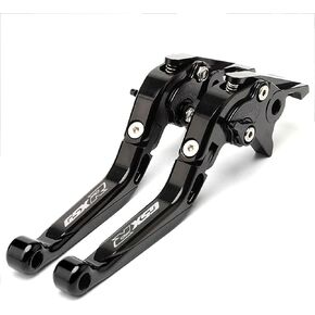 Motorcycle CNC Adjustable Folding Extendable Brake Clutch Levers for Suzuki GSX-R 600 1997-2003 GSX-R 750 1996-2003 GSX-R 1000 2001-2004 (Blue)