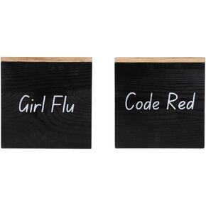 GoFika Tampon Holder for Bathroom| Feminine Product Organizer| Black Dispenser Container with Lid| Girls Stuff Storage Box Rustic Real Wood