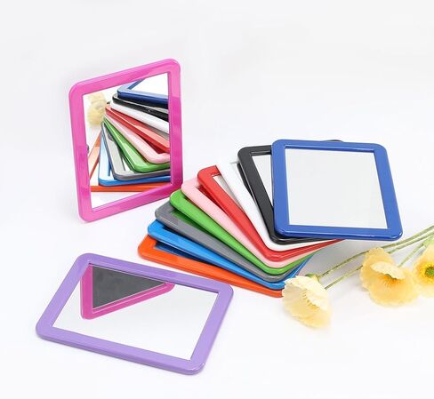 مرآة خزانة مغناطيسية لخزانة المدرسة، خزانة الصالة الرياضية، خزانة المكتب، ورشة العمل أو الثلاجة، مرآة المكياج، 5 بوصة × 7 بوصة (أسود) in Kuwait