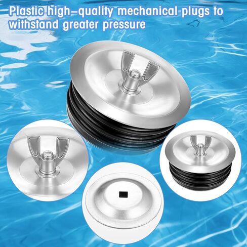 Prasacco 4 inch Sewer Cleanout Cap, Steel Mechanical Test Plug Practical Expansion Pipe Plug Durable Sewer Pipe Plug Sewer Cleanout Cover with Wing Nut Suitable for Most Pipes Sink Pools in Saudi Arabia