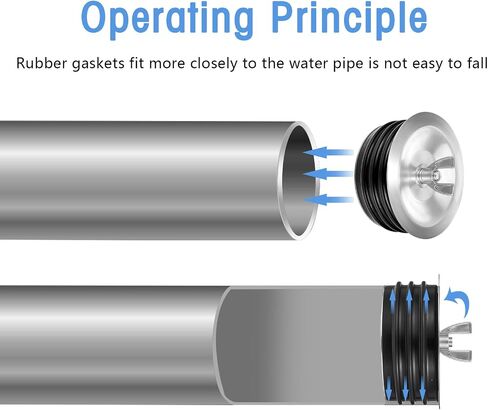 Prasacco 4 inch Sewer Cleanout Cap, Steel Mechanical Test Plug Practical Expansion Pipe Plug Durable Sewer Pipe Plug Sewer Cleanout Cover with Wing Nut Suitable for Most Pipes Sink Pools in Saudi Arabia