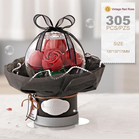 Rosas Eternas Decorated with Dust-Proof Dome Eternal Rose Valentines Day Gifts for Her, Birthday Gifts for Girlfriends Mom Women in Saudi Arabia