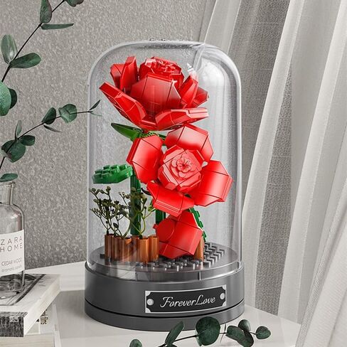 Rosas Eternas Decorated with Dust-Proof Dome Eternal Rose Valentines Day Gifts for Her, Birthday Gifts for Girlfriends Mom Women in Saudi Arabia