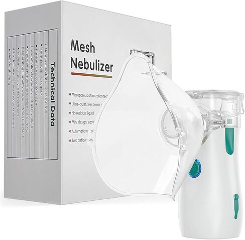 Nebulizer Machine for Adults & Kids with Spacer, Portable Nebulizer Machine for Breath with Mouthpiece & Mask, Desktop Asthma Compressor Nebulizer-2 in Kuwait