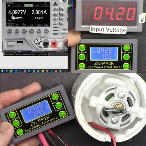 وحدة محرك تأخير الدورة ZK-PP2K 8A وضع مزدوج عالي الطاقة PWM وحدة تحكم في سرعة محرك التعتيم LCD دورة تردد النبض 1 هرتز - 150 كيلو هرتز، مع كابل أحمر وأسود in Saudi Arabia