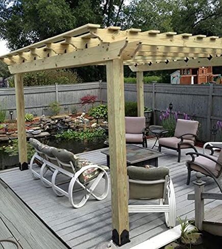 مجموعة أدوات البناء Ozco Building Products 56608 Laredo Sunset 6x6، (1 في كل عبوة)، أسود in Kuwait