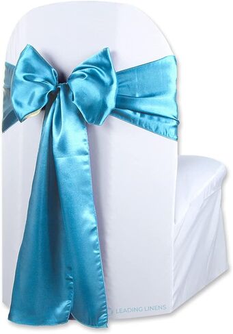 Sparkles Make It Special 20 قطعة غطاء كرسي ستان وشاح فيونكة - فضي - حفل زفاف وحفلة استقبال - 28 لونًا متاحًا in Kuwait